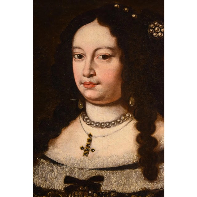 Jan Van Gelder, Portrait of Duchess Vittoria Farnese d'Este, 1670, Oil on Canvas, Framed For Sale - Image 6 of 15