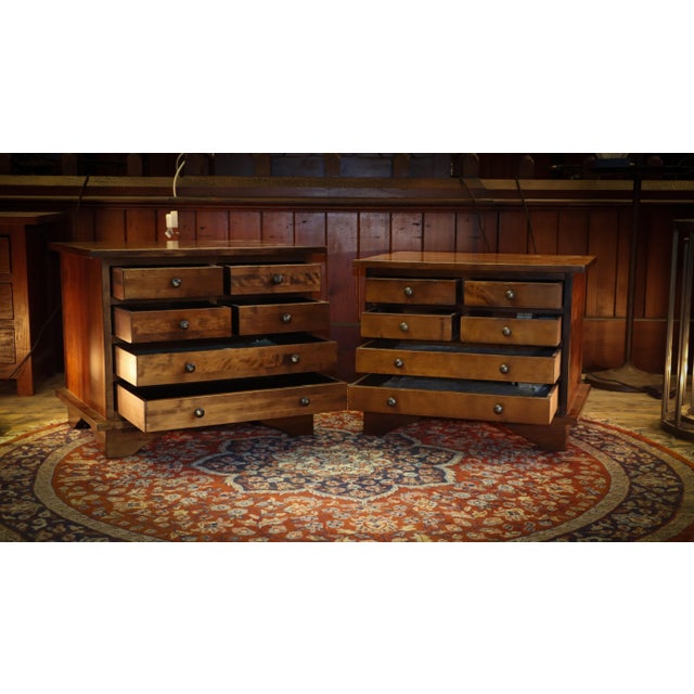 Dark Chestnut Garrat 6-Drawer Bedside Tables from Laura Ashley, 2010s, Set of 2 For Sale - Image 9 of 15