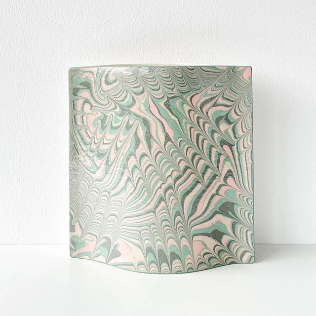 John Bergen Postmodern Marbled Glaze Vase For Sale - Image 9 of 12