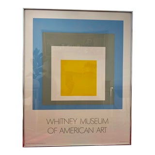 1972 Josef Albers Homage to the Square Whitney Museum of American Art Framed Poster For Sale