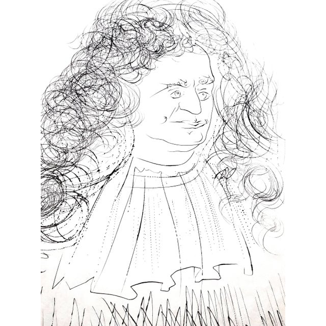 Salvador Dali - La Fontaine Portrait - Signed Engraving 1974 For Sale - Image 4 of 9