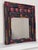 Early 20th Century Vintage Tribal Folk Art Painted Wood Wall Mirror in Black, Red & Yellow For Sale - Image 5 of 13