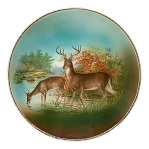 Antique Deer Charger