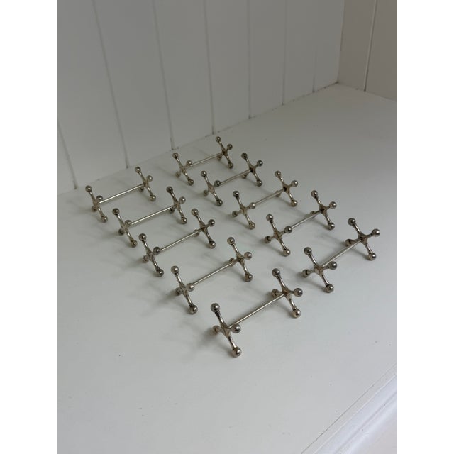 Vintage Christofle Silver Plated Knife Rests, Set of 10, Circa 1925-1935 For Sale - Image 10 of 12