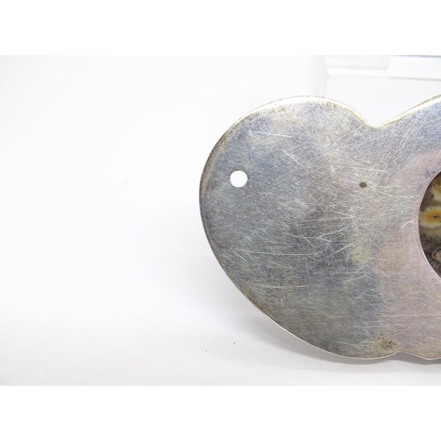 Art Nouveau Brooch in Sterling Silver and Agate Stone For Sale - Image 12 of 17