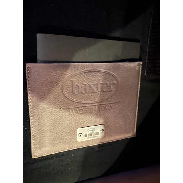 2010s Pair of Paola Navone Baxter Italy Soft Leather Ottomans For Sale - Image 5 of 5