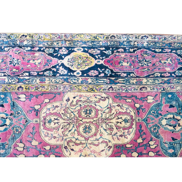 Late 19th Century Persian Lavar Kirman Rug For Sale - Image 9 of 16