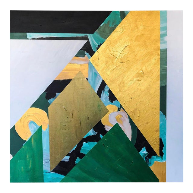 Acrylic on Canvas, "Golden Jungle", Signed Mak, 2019 For Sale