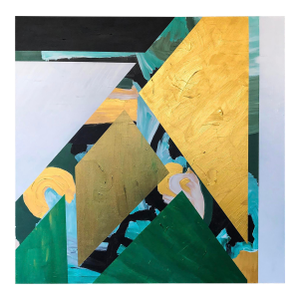 Acrylic on Canvas, "Golden Jungle", Signed Mak, 2019