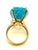 Bochic “Capri” Vintage Oval Shape Blue Topaz Diamond Set In 18K Gold & Silver For Sale - Image 12 of 14