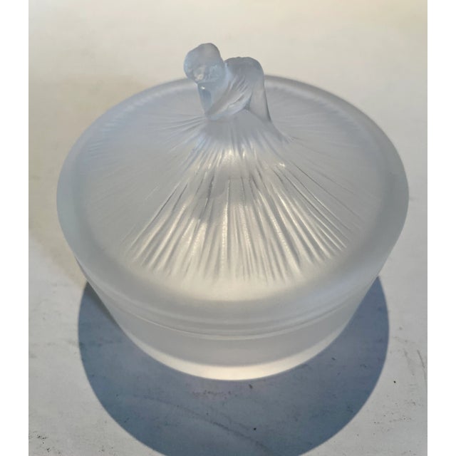 Glass René Lalique Ballerina Powder Box For Sale - Image 7 of 10