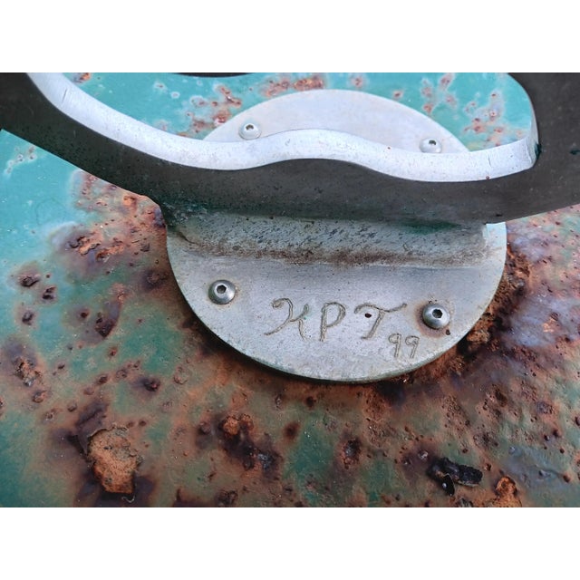 Custom "Half Moon" Aluminum Soldered Sculpture, Signed Kpt 1999 For Sale - Image 9 of 10