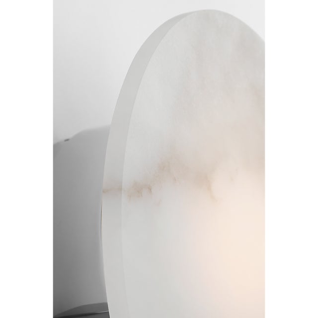 Visual Comfort Kelly Wearstler for Visual Comfort Signature Melange 10" Sconce in Polished Nickel with Alabaster For Sale - Image 4 of 7