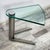 80s Leon Rosen for Pace Collection Chrome & Glass Wedge Drink Table For Sale In New York - Image 6 of 6