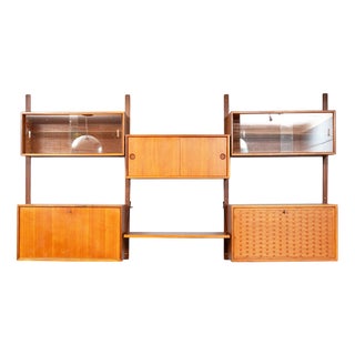 Vintage Danish Three-Bay Wall System by Poul Cadovius, 1960s For Sale