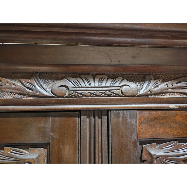 Late 19th Century Late 1800s Victorian Etched Glass Hutch For Sale - Image 5 of 16