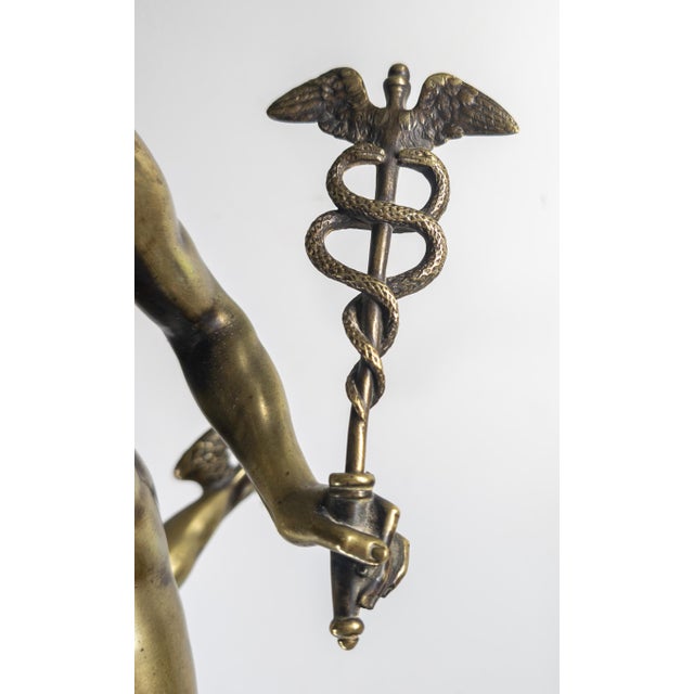 19th Century 34" Italian Grand Tour Bronze of Flying Mercury After Giambologna For Sale - Image 9 of 18