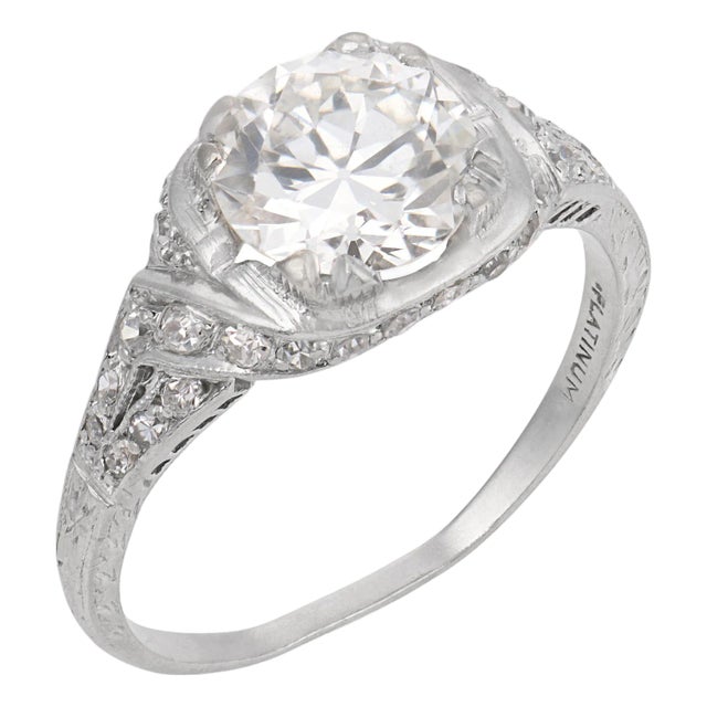 Vintage Gia 3.61 Carat Fancy Yellow Radiant Cut Diamond Two Tone Engagement Ring, Size 6.25 For Sale