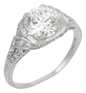 Vintage Gia 3.61 Carat Fancy Yellow Radiant Cut Diamond Two Tone Engagement Ring, Size 6.25