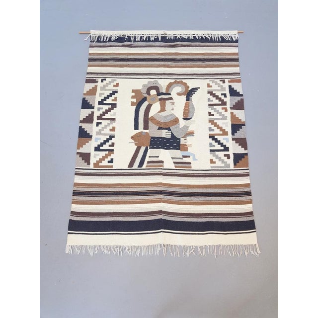 Textile Vintage Bohemian Kilim Wall Hanging Rug, 1970s For Sale - Image 7 of 12