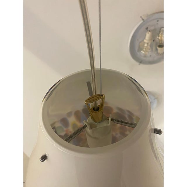 Murano Style White with Murrise Multicolors Pendant from Simoeng For Sale - Image 8 of 9