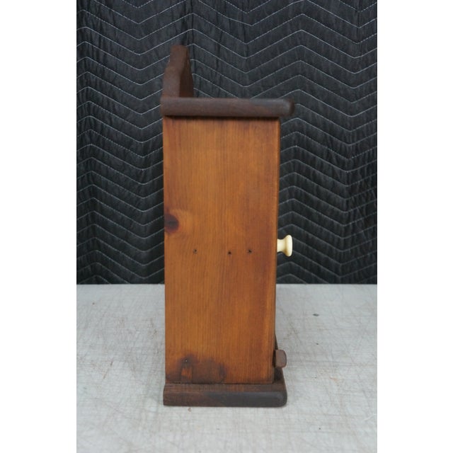 Wood Pine Apothecary Farmhouse Wheat Branch Medicine Spice Rack Cabinet 16" For Sale - Image 7 of 13