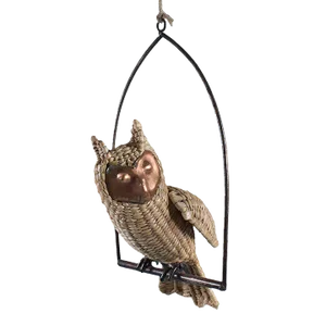 Large Owl on a Swing By Mario Lopez Torres