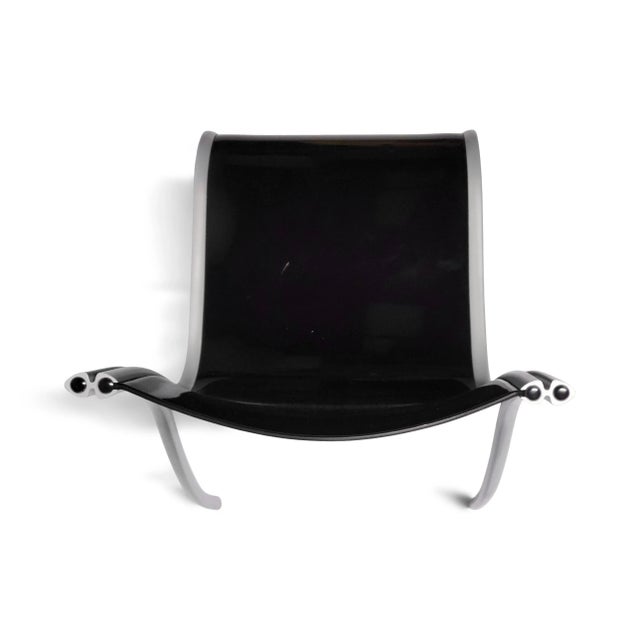 Signed Black Fpe Chair by Ron Arad for Kartell | Chairish