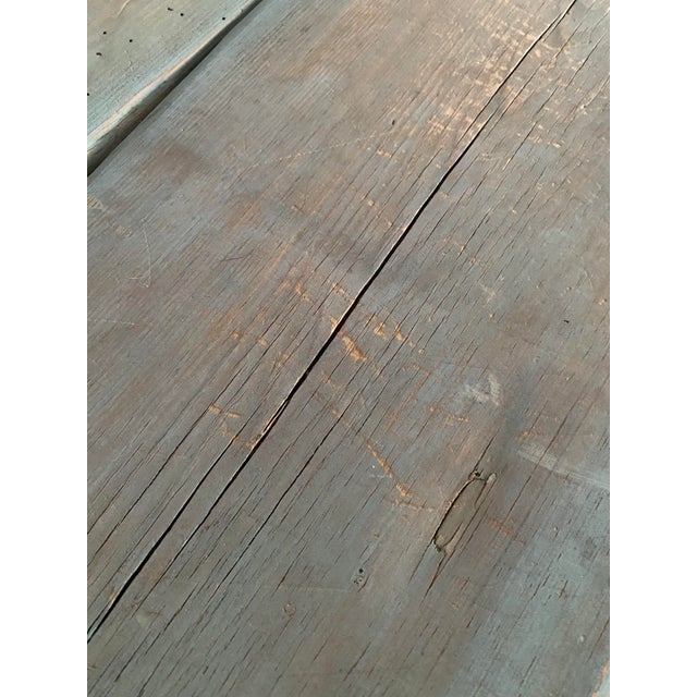 Minimalist Chunky Pine Bench, Paint Washed, Artisan Made, 1980s For Sale - Image 16 of 18