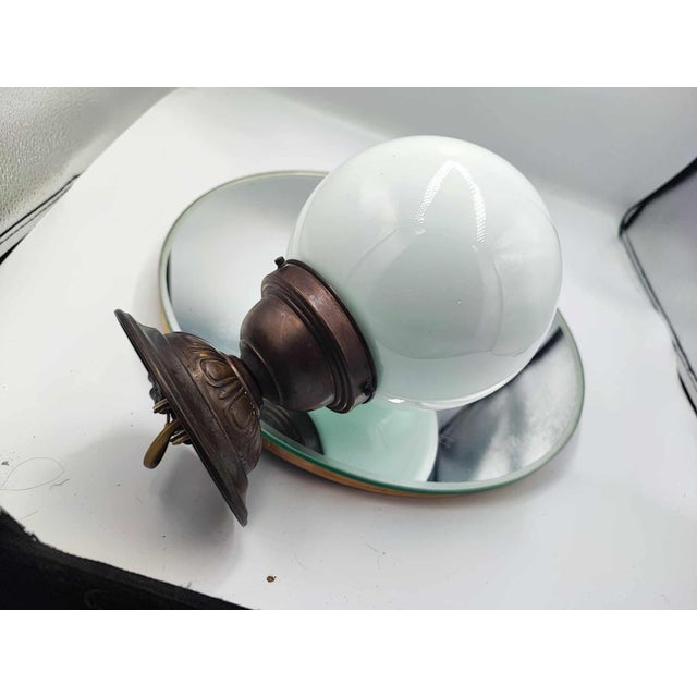 Art Deco Brass Ceiling Lamp, 1920s For Sale - Image 3 of 8