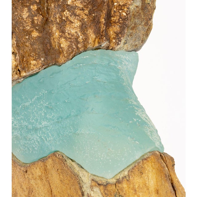 1990s Thomas Scoon "Consort" Mixed Media Studio Art Glass and Granite Sculpture For Sale - Image 5 of 17
