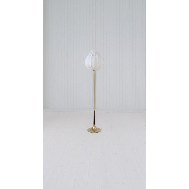 Midcentury Modern Trumpet Shaped Brass Floor Lamp, 1960s For Sale - Image 4 of 16