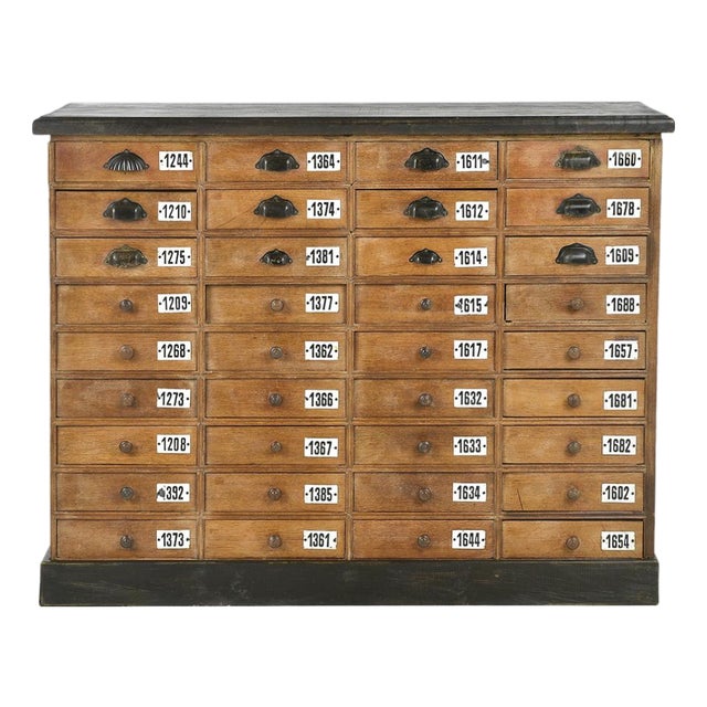 Industrial Style Cabinet with 36 Drawers For Sale