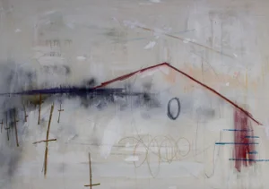 "Holyoke" Contemporary Original Abstract Expressionist Mixed-Media Painting by Brian Jerome
