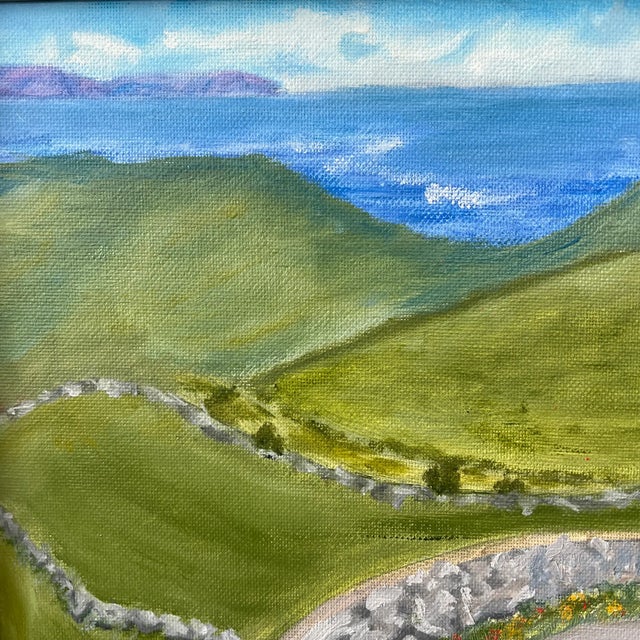 Late 20th Century Reta Snow Oil Painting on Board Titled "Ireland" - Signed, Matted, and Framed For Sale - Image 4 of 6