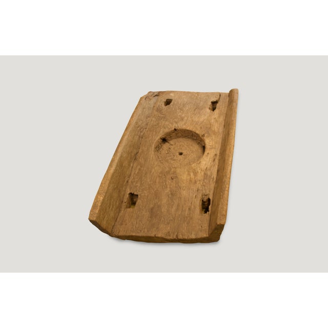 Antique Teak Wood Rice Pounder For Sale - Image 4 of 5