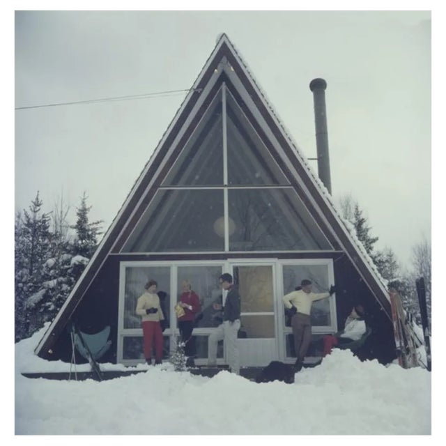 Slim Aarons, On the Slopes in Stowe, Estate Stamped Photographic Print, 1962 / 2020s For Sale