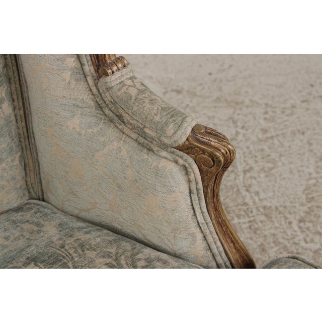 Textile Louis XV Style 3 Piece Upholstered Chaise Lounge Chair Set For Sale - Image 7 of 18