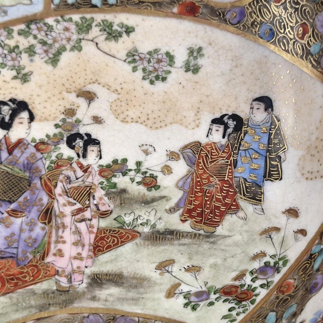 Antique Meiji Japanese Satsuma Bowl by Kozan, 1890s For Sale - Image 11 of 15
