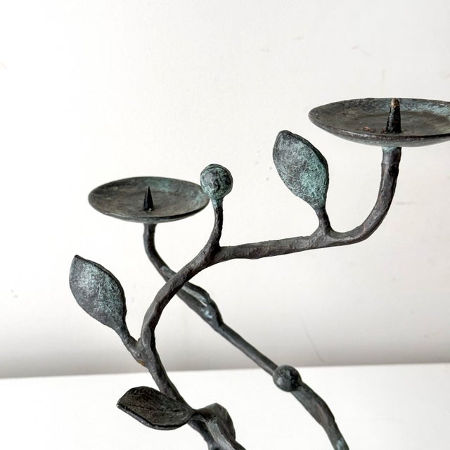 Sculptural Iron Vine Candlestick Holder For Sale In Charleston - Image 6 of 7