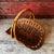 Vintage Gathering Basket With Decorative Bead Accents Wicker & Wood For Sale In Kansas City - Image 6 of 10