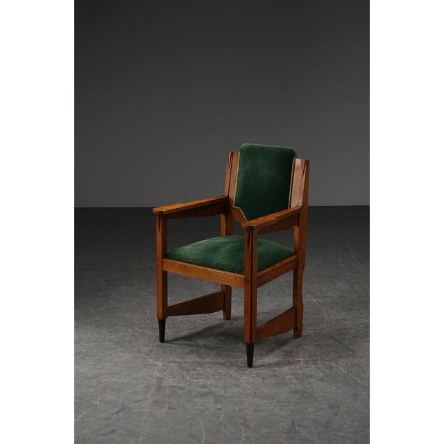 Amsterdam School Desk Chair, 1920s For Sale - Image 3 of 15