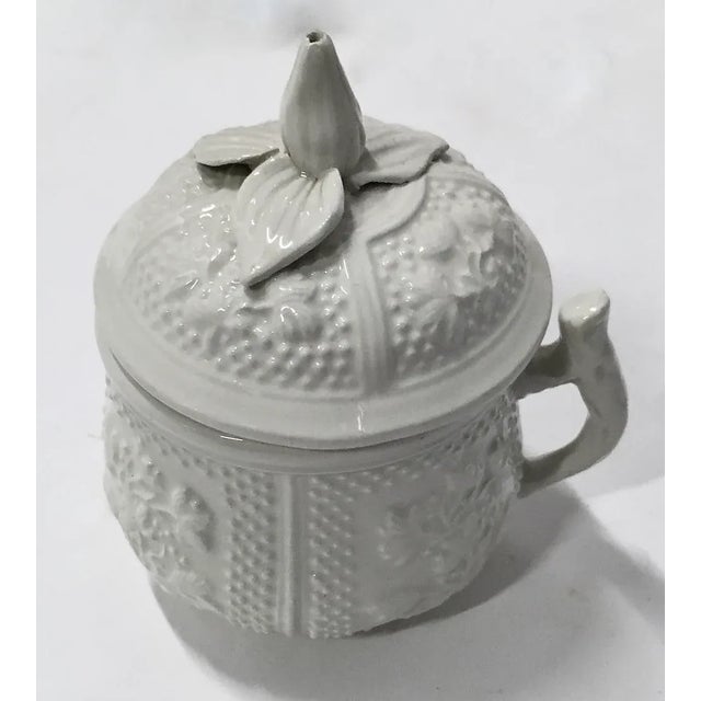 Late 20th Century Vintage Floral Mottahedah Pot De Creme, Set of 6 For Sale - Image 5 of 11