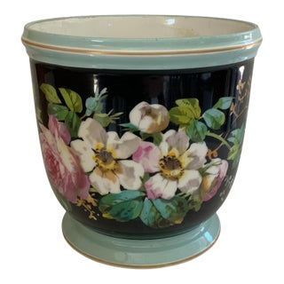 Antique Old Paris Porcelain Jardinière Cachepot France 19th Century For Sale