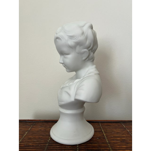 Mid-Century French Bisque Bust of a Young Child For Sale In New York - Image 6 of 9