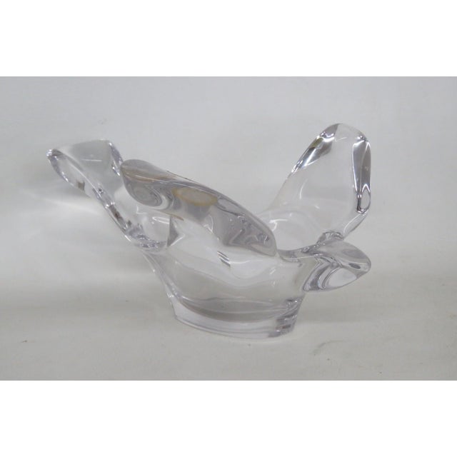 Abstract Princess House Fine French Lead Crystal Flying Bird Trinket Candy Dish 5161b For Sale - Image 3 of 9