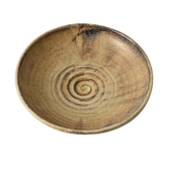 Brown Pottery Bowl by Pieter Groeneveldt, 1930s For Sale