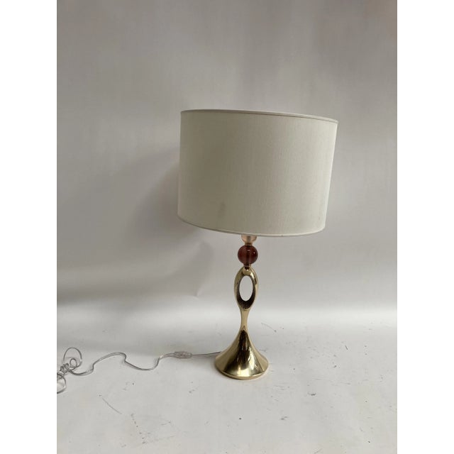 Murano Crystal & Bronze Lamps, Set of 2 For Sale - Image 4 of 9