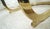 Mid 20th Century Pair of Mid 20th Century Brass Frame Stools For Sale - Image 5 of 5