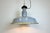 Large Mid-Century Industrial Grey Enamel Factory Lamp, 1950s For Sale - Image 15 of 17
